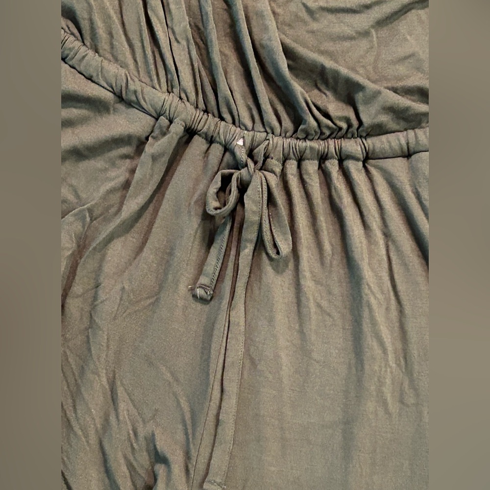 NWT Market & Spruce Sierra Knit Cropped Jumpsuit in Olive - L Petite - Picture 4 of 13
